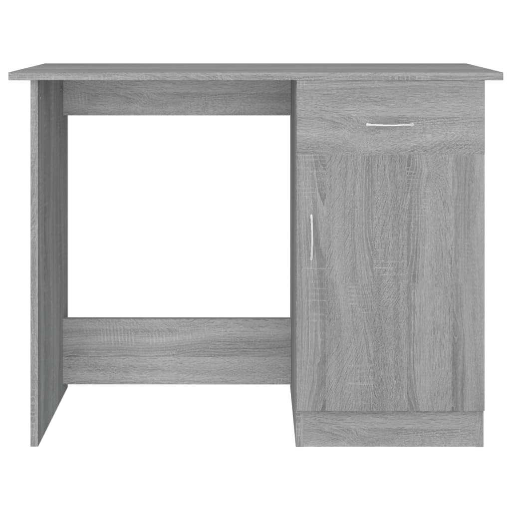 Bureau 100x50x76 cm bewerkt hout bruin eikenkleur