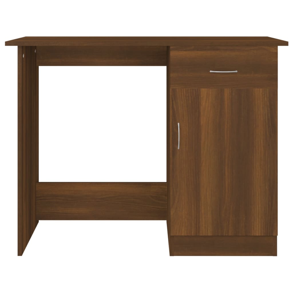 Bureau 100x50x76 cm bewerkt hout bruin eikenkleur