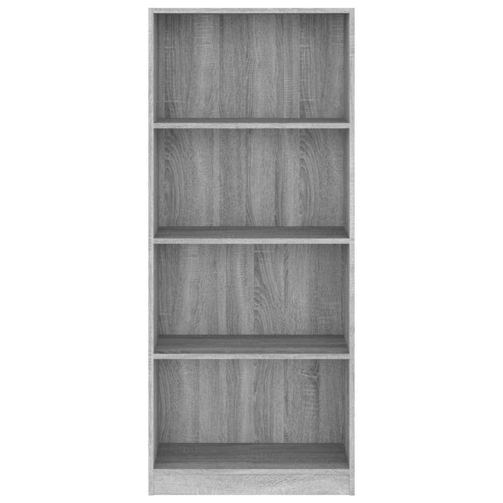 Boekenkast 60x24x175 cm bewerkt hout eikenkleurig