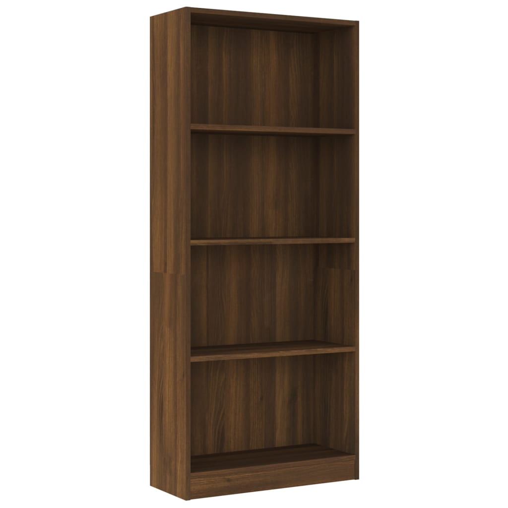 Boekenkast met 4 schappen 80x24x142 cm hout