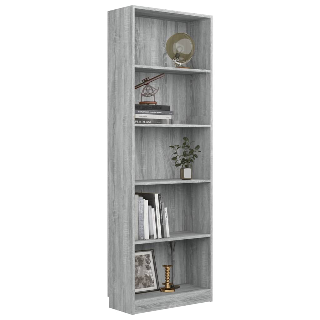 Boekenkast met 4 schappen 80x24x142 cm hout