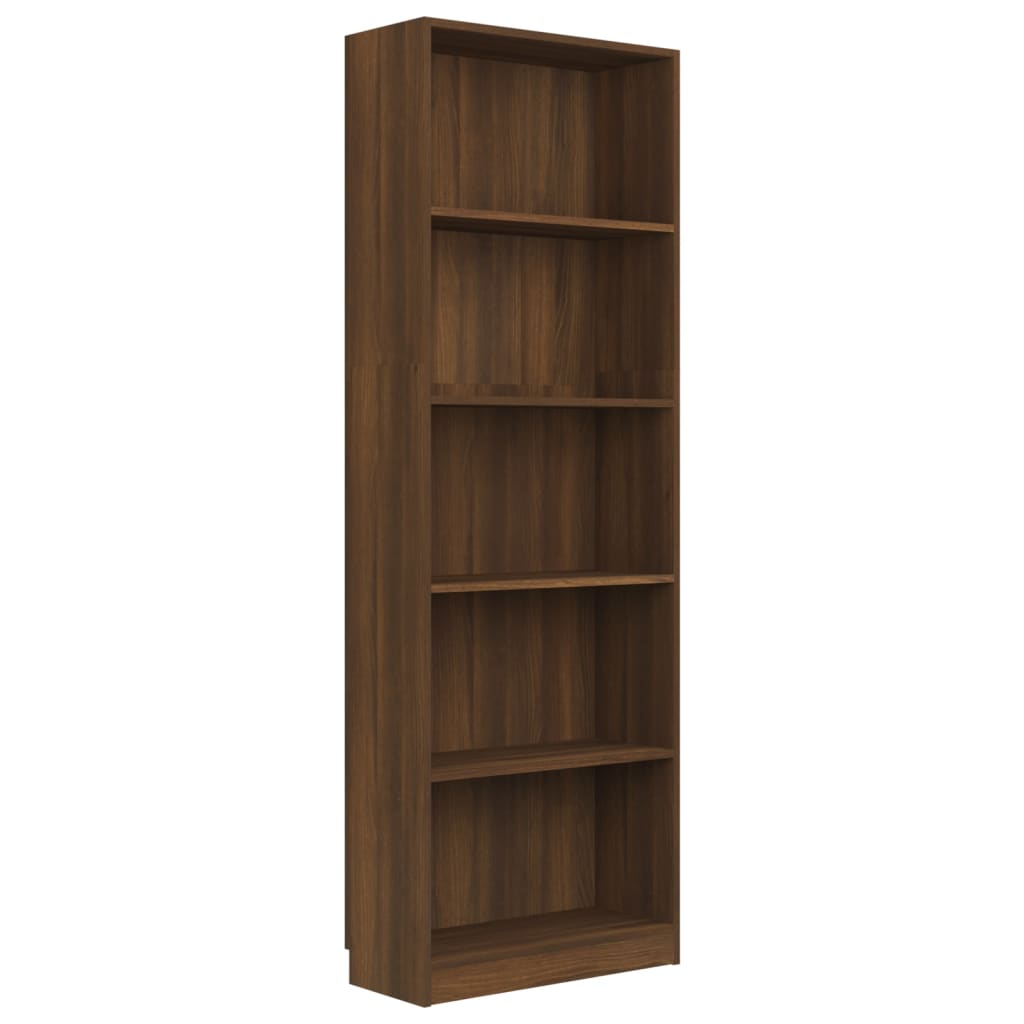 Boekenkast met 4 schappen 80x24x142 cm hout