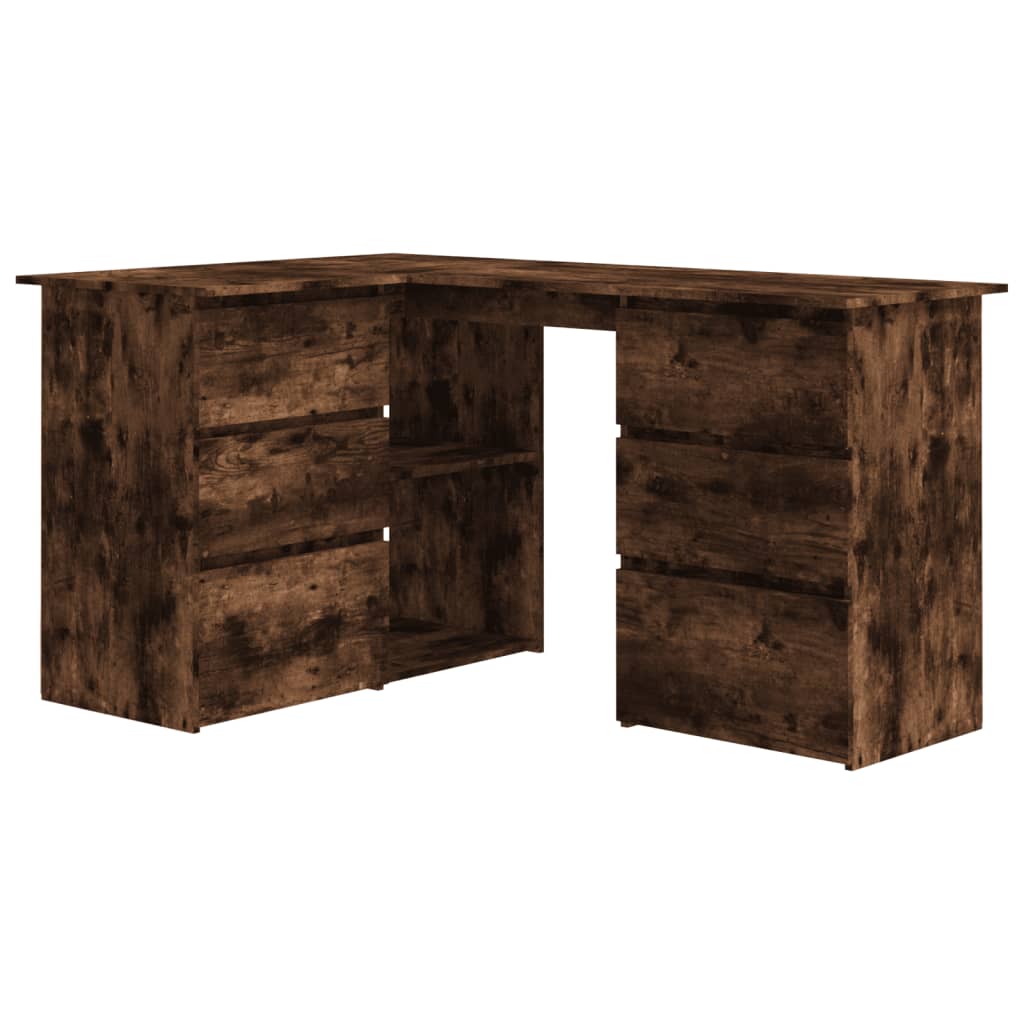 Hoekbureau 145x100x76 cm bewerkt hout