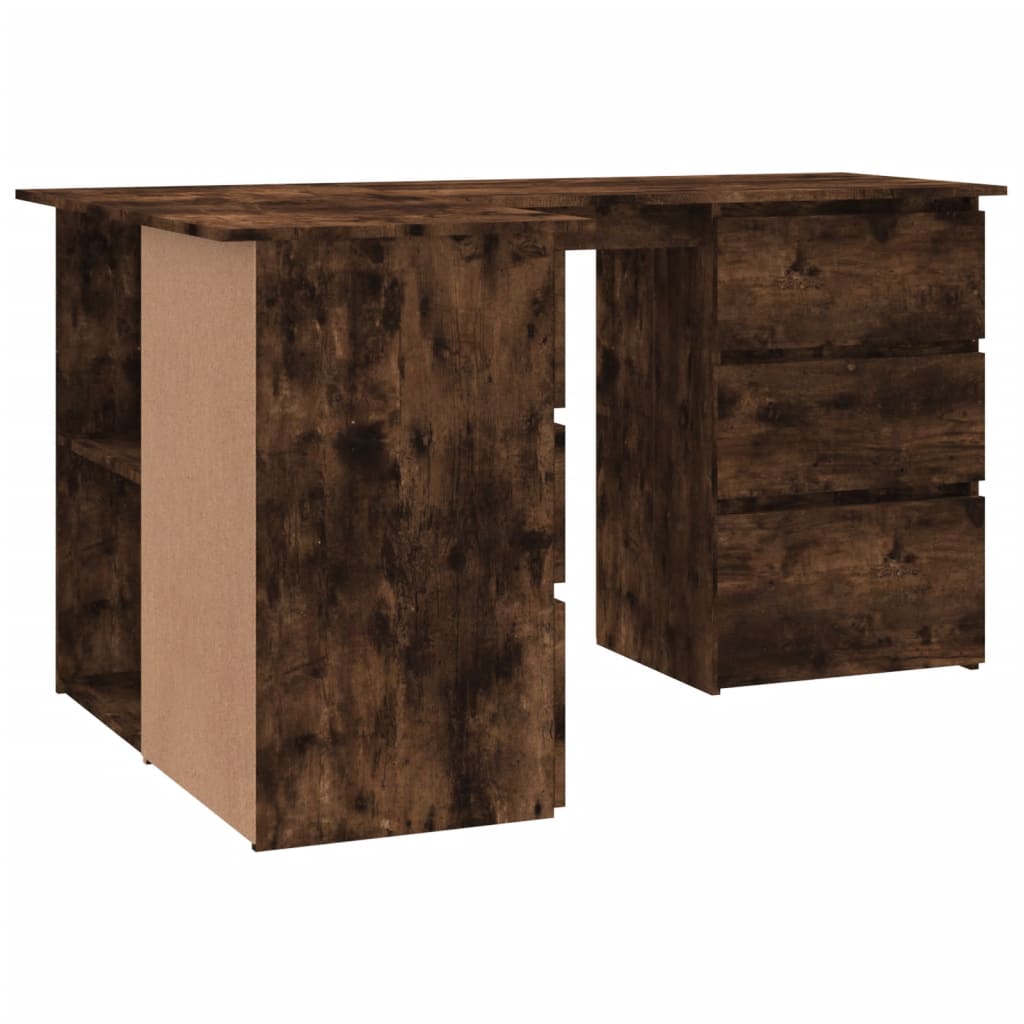 Hoekbureau 145x100x76 cm bewerkt hout