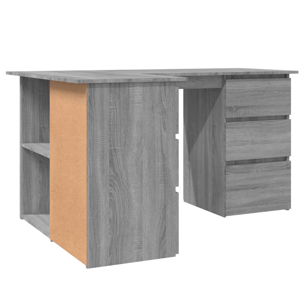 Hoekbureau 145x100x76 cm bewerkt hout