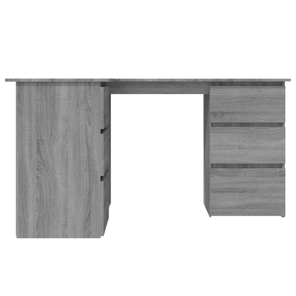 Hoekbureau 145x100x76 cm bewerkt hout