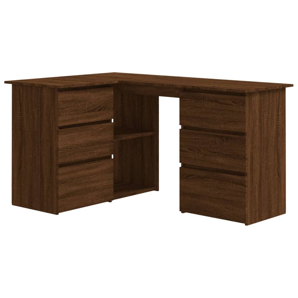 Hoekbureau 145x100x76 cm bewerkt hout