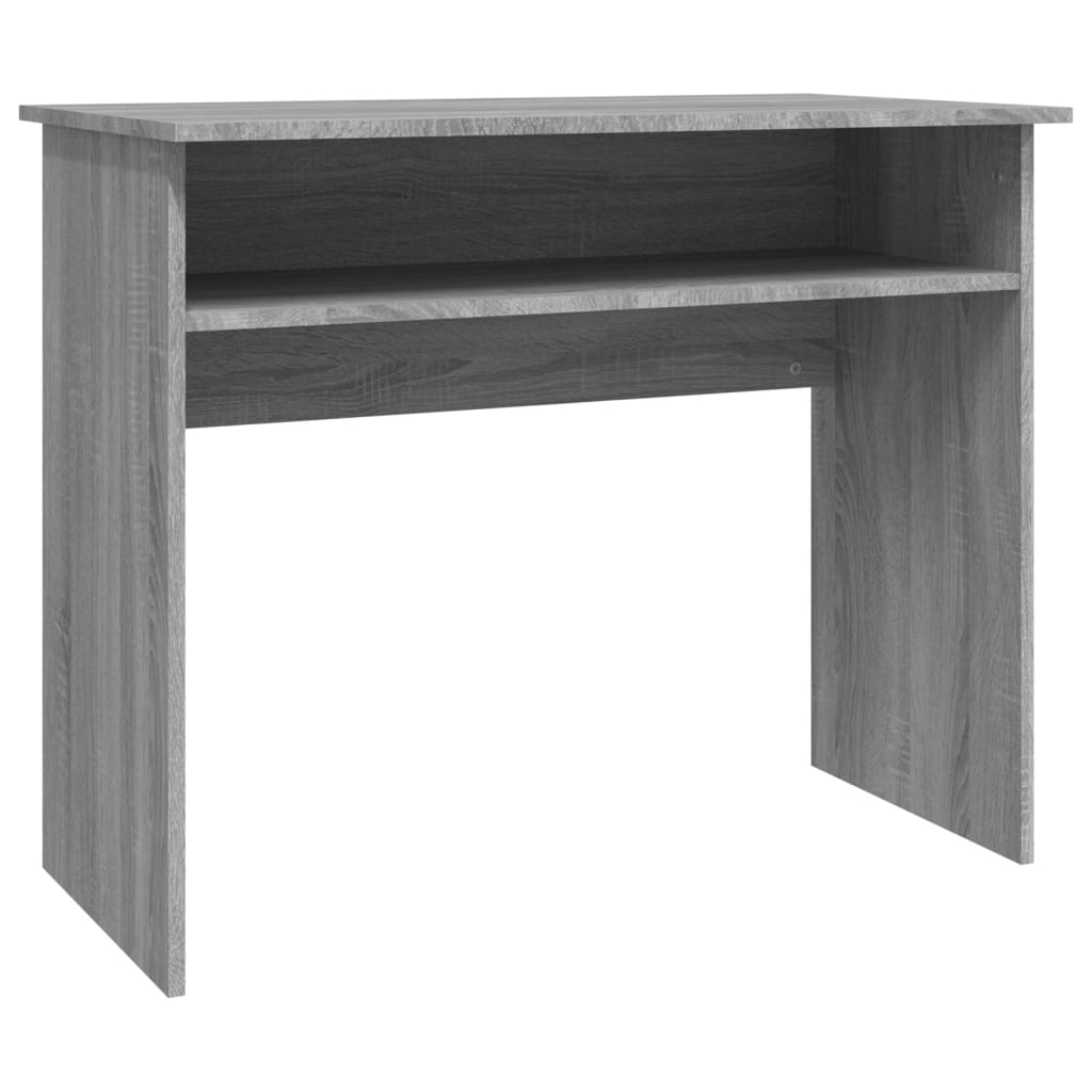 Bureau 90x50x74 cm bewerkt hout eikenkleurig