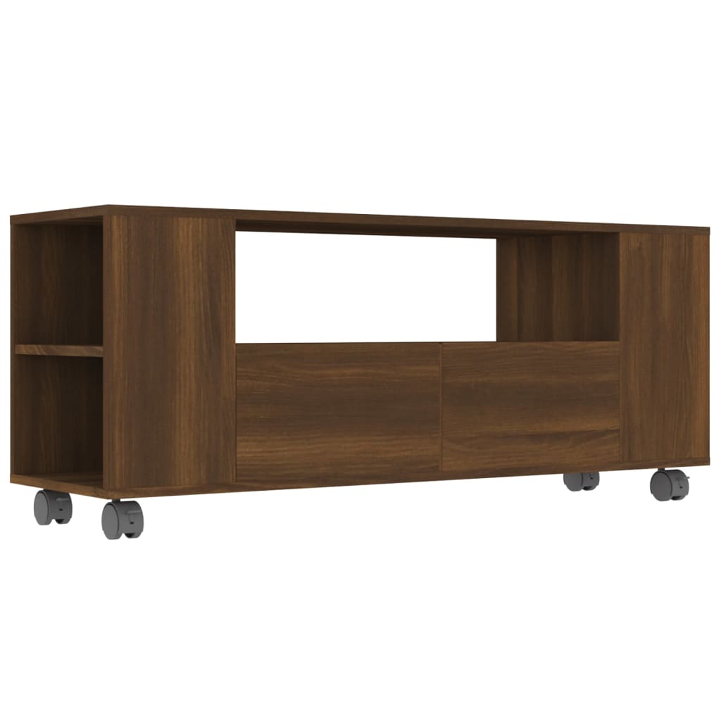 Tv-meubel 120x35x48 cm bewerkt hout eikenkleurig