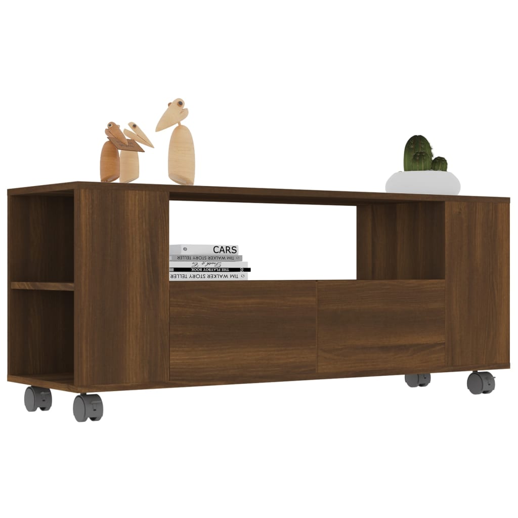 Tv-meubel 120x35x48 cm bewerkt hout eikenkleurig