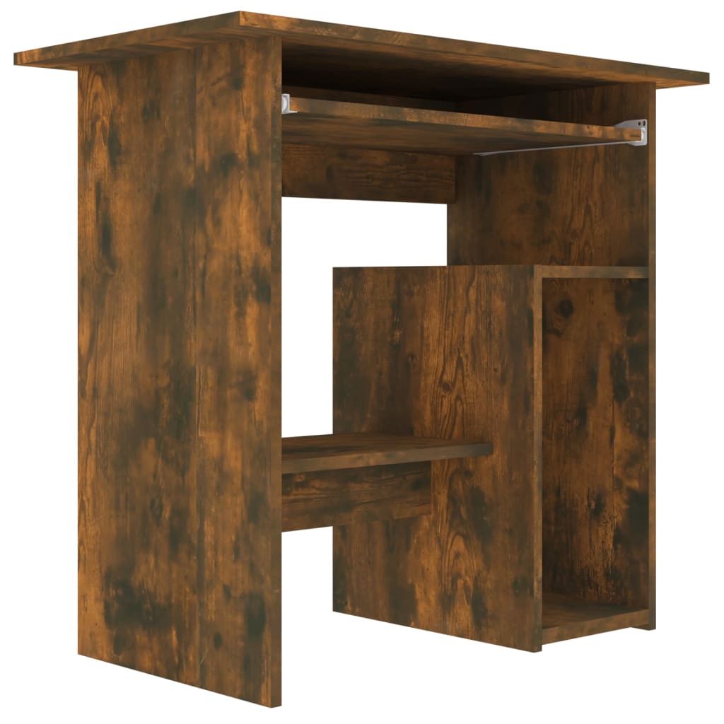 Bureau 80x45x74 cm bewerkt hout eikenkleurig