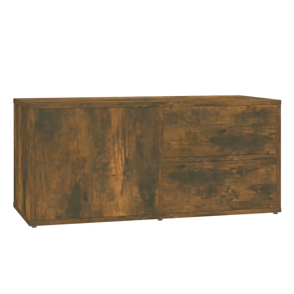 Tv-meubel 80x34x36 cm bewerkt hout eikenkleurig