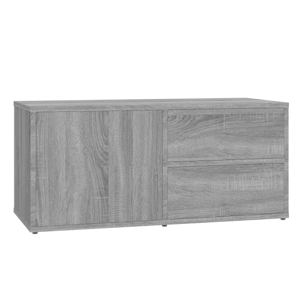 Tv-meubel 80x34x36 cm bewerkt hout eikenkleurig