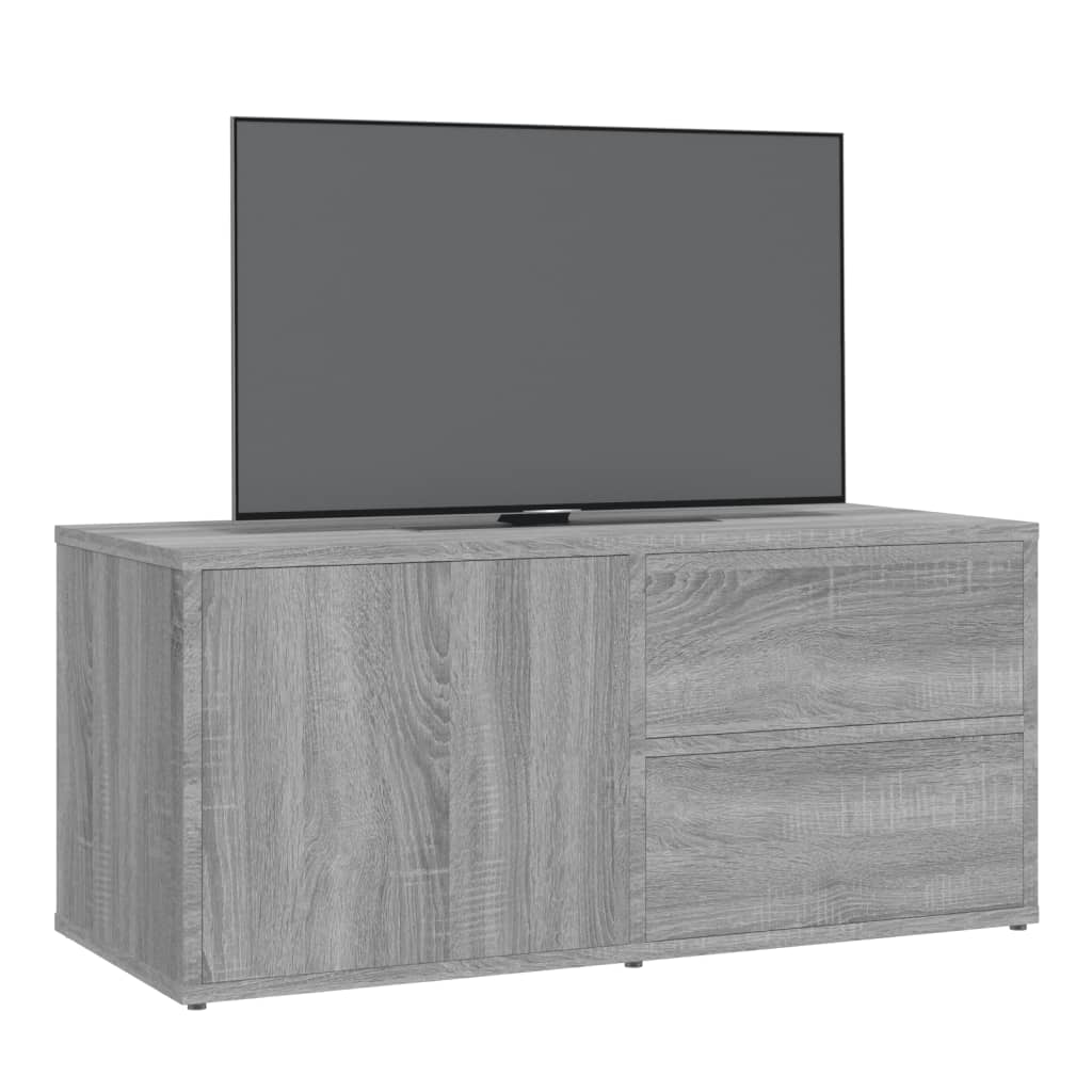 Tv-meubel 80x34x36 cm bewerkt hout eikenkleurig