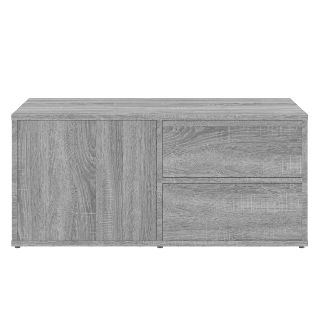 Tv-meubel 80x34x36 cm bewerkt hout eikenkleurig