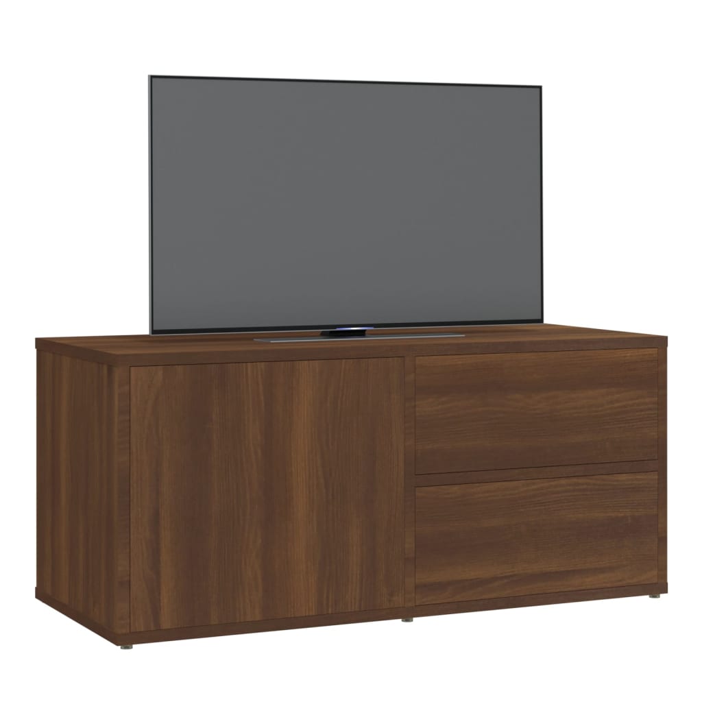 Tv-meubel 80x34x36 cm bewerkt hout eikenkleurig