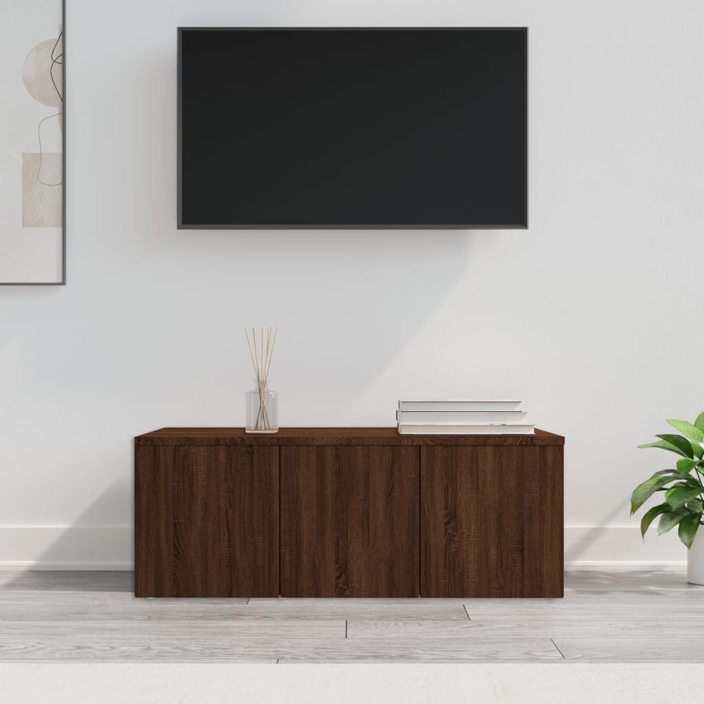 Tv-meubel 80x34x30 cm bewerkt hout