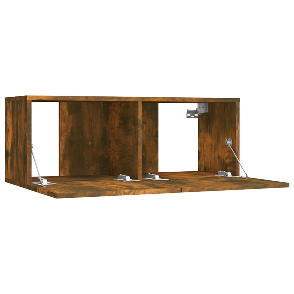 Tv-meubel 80x30x30 cm bewerkt hout bruin eikenkleur