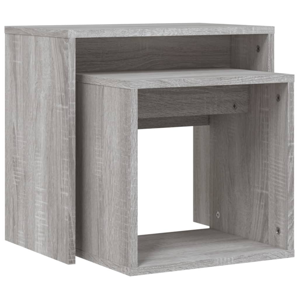 Salontafelset 48x30x45 cm bewerkt hout