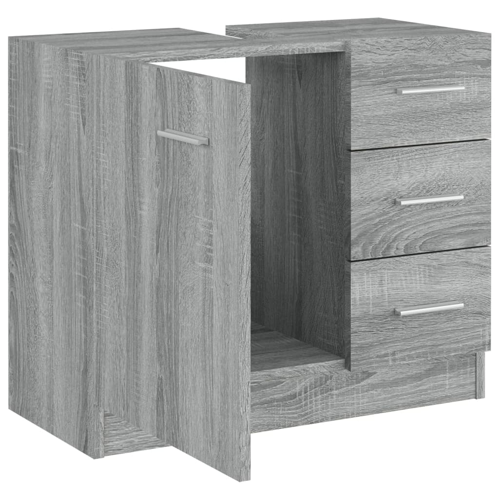 Wastafelkast 63x30x54 cm bewerkt hout