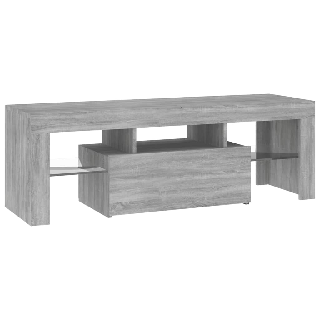 Tv-meubel met LED 120x36,5x40 cm bewerkt hout oud hout