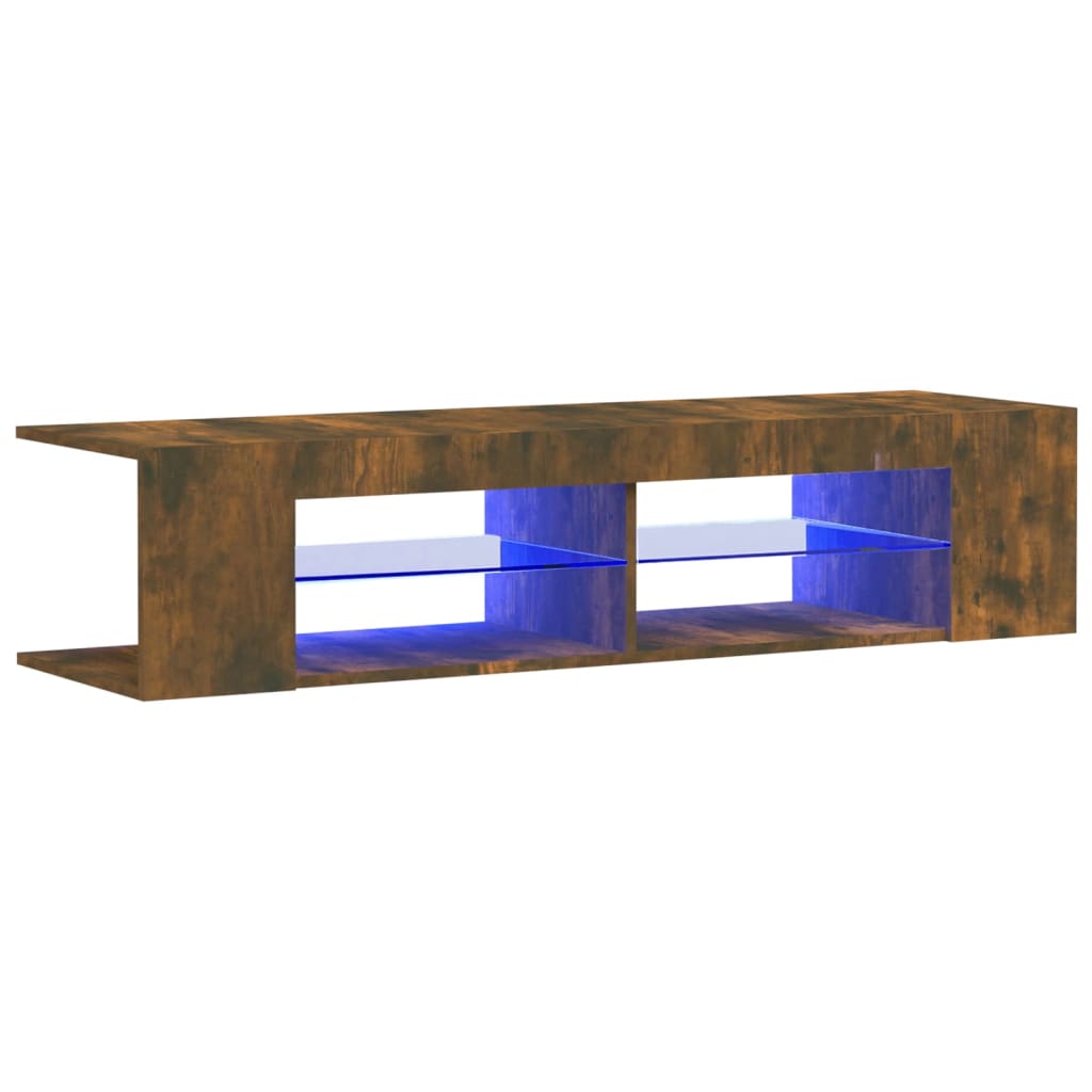 Tv-meubel met LED-verlichting 135x39x30 cm zwart