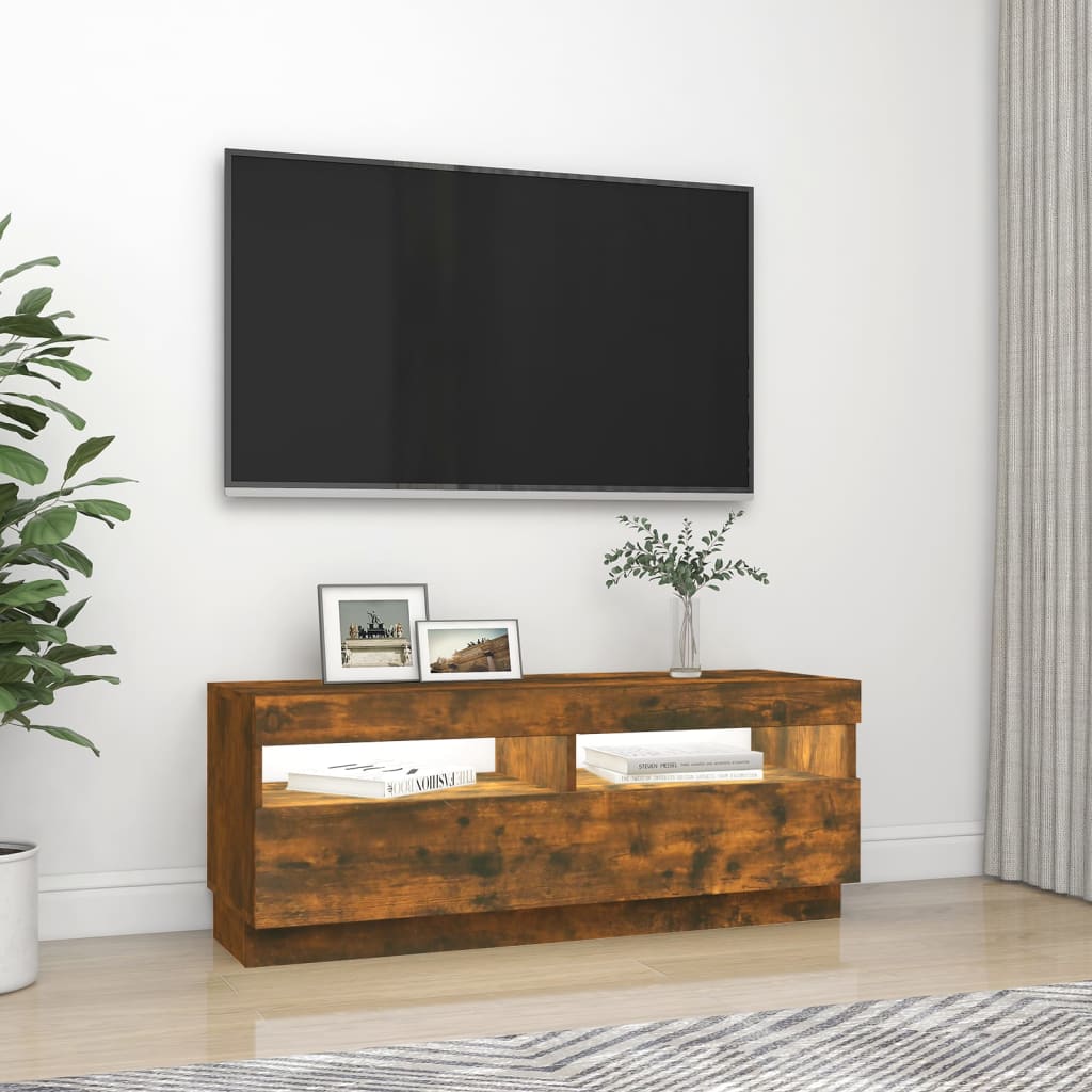 Tv-meubel met LED-verlichting 100x35x40 cm