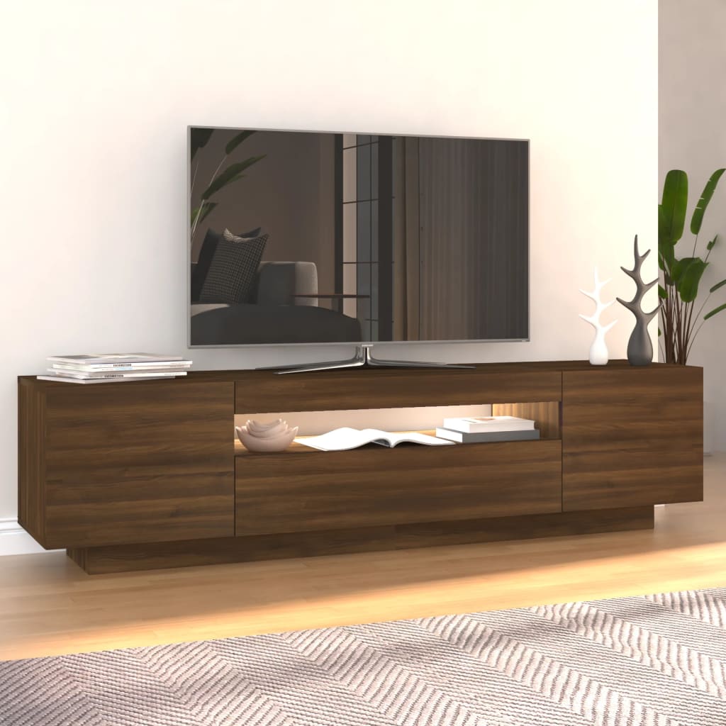 Tv-meubel met LED-verlichting 160x35x40 cm