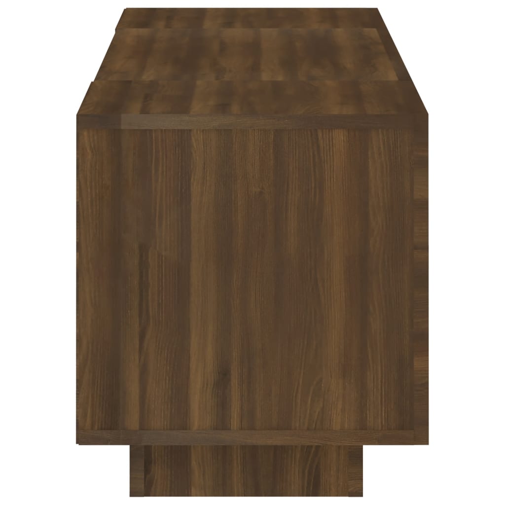 Tv-meubel met LED 160x35x40 cm bewerkt hout oud hout