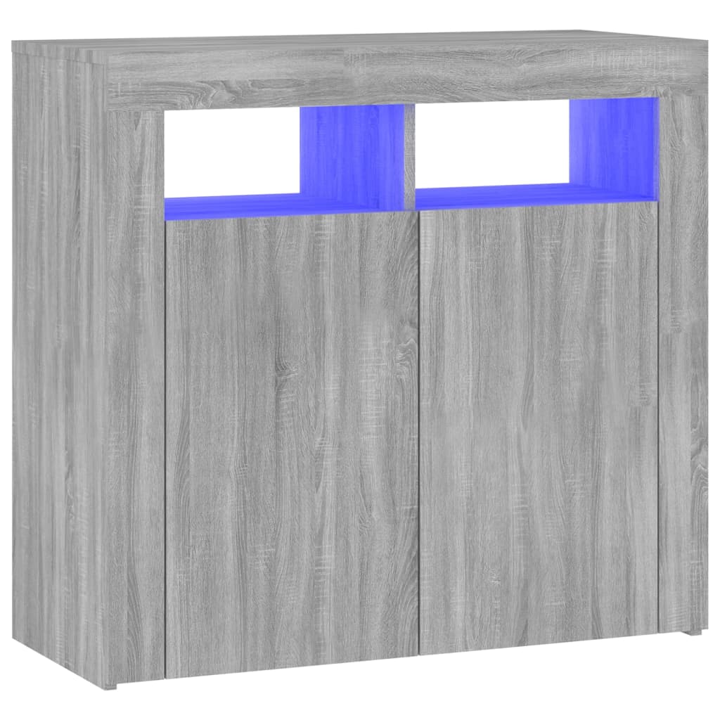 Dressoir met LED-verlichting 115,5x30x75 cm