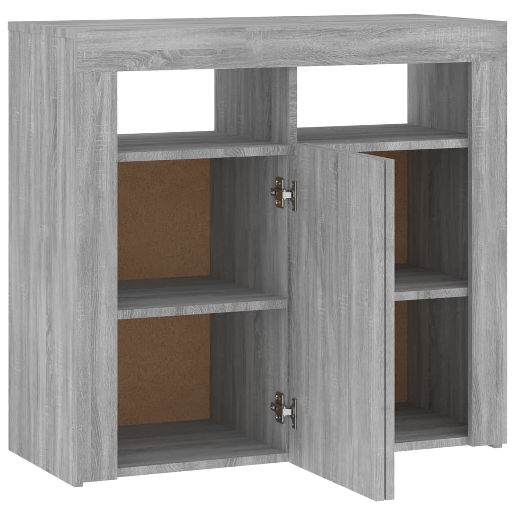 Dressoir met LED-verlichting 115,5x30x75 cm