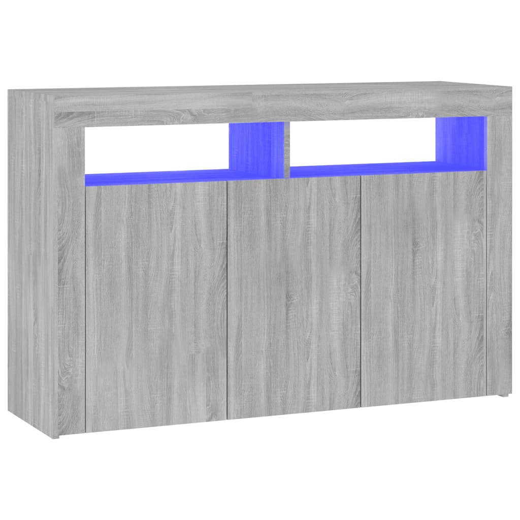 Dressoir met LED-verlichting 115,5x30x75 cm