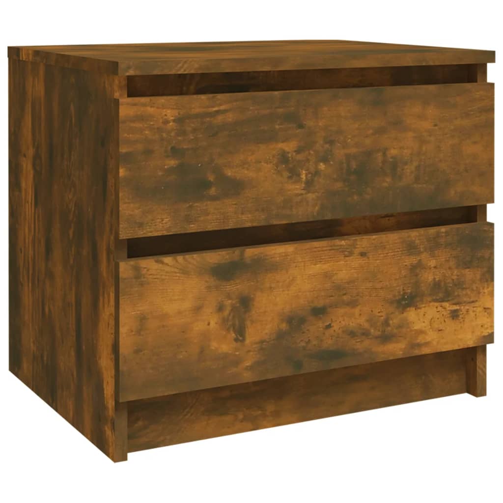 Nachtkastjes 2 st 50x39x43,5 cm bewerkt hout