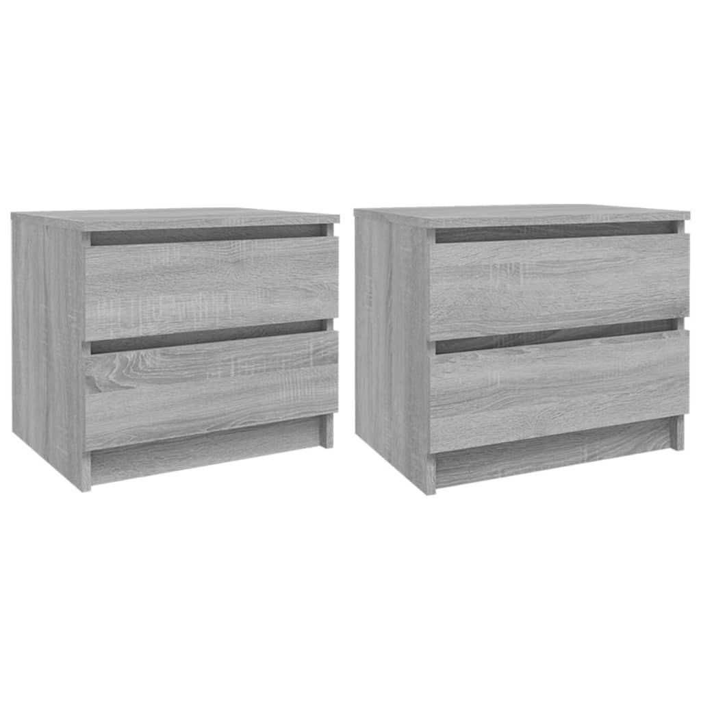 Nachtkastjes 2 st 50x39x43,5 cm bewerkt hout