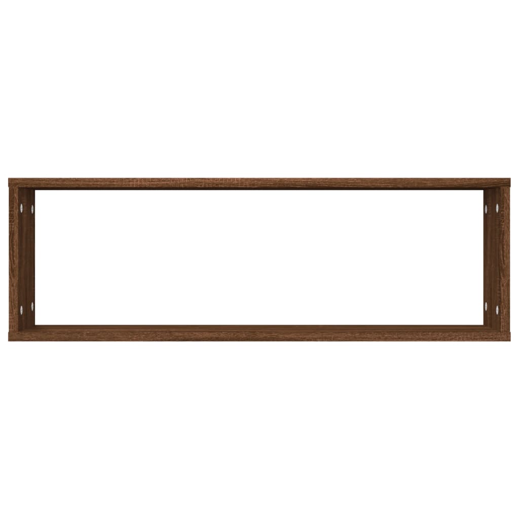 Wandschappen kubus 4 st 80x15x26,5 cm hout eikenkleurig