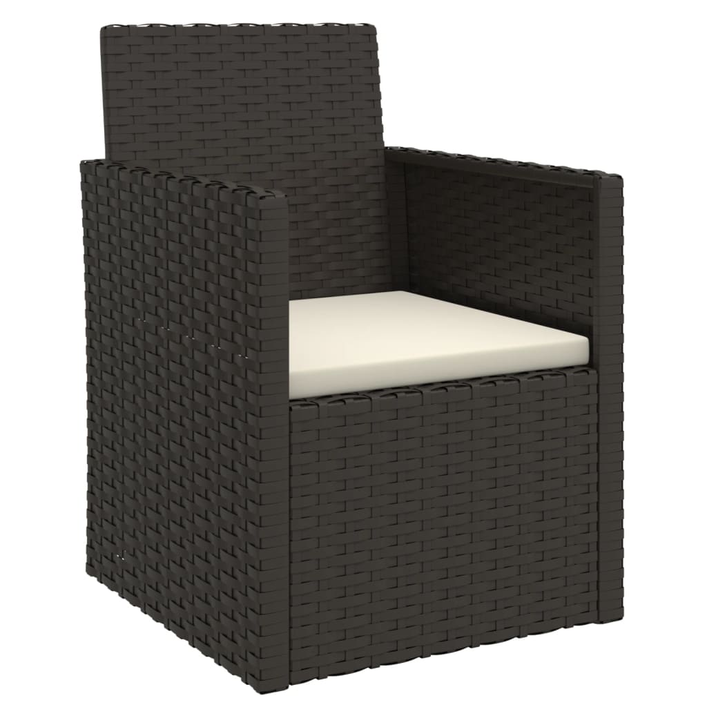 3-delige Loungeset met kussens poly rattan