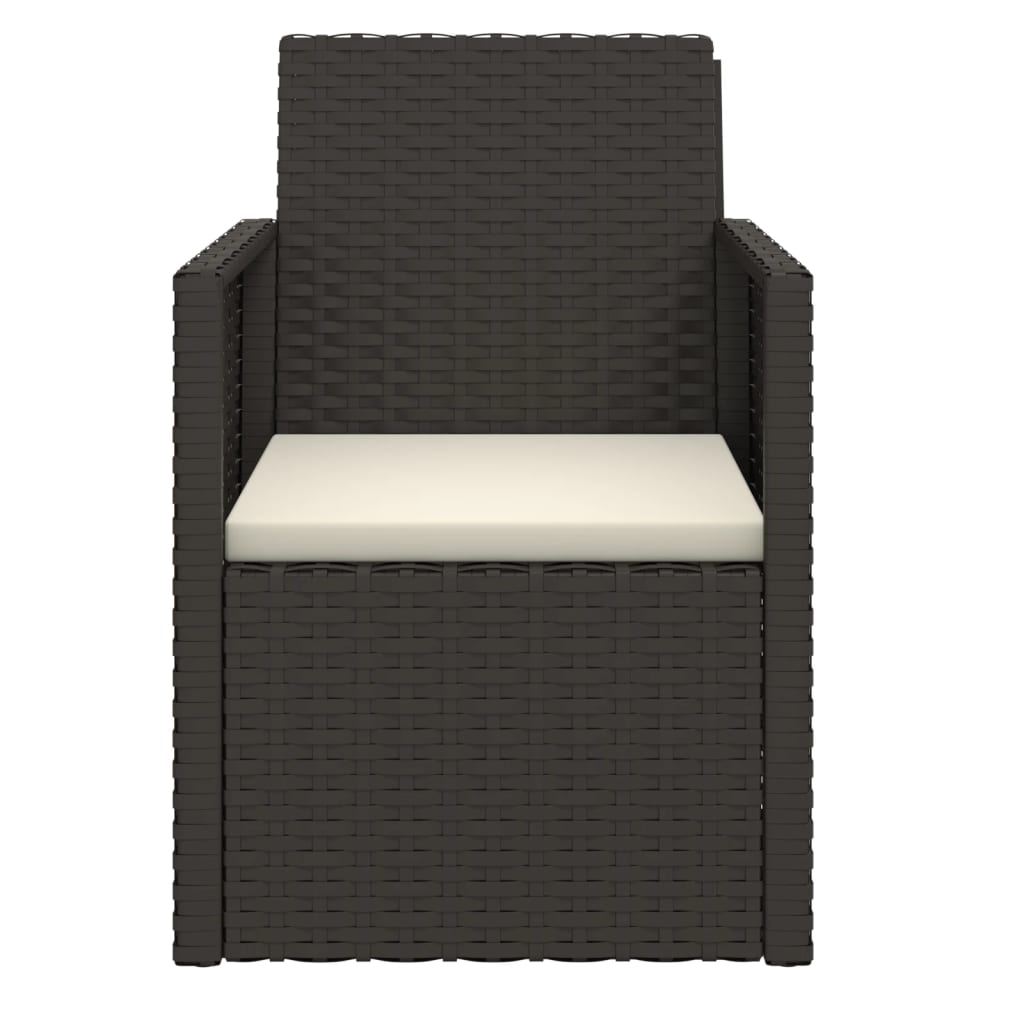 3-delige Loungeset met kussens poly rattan