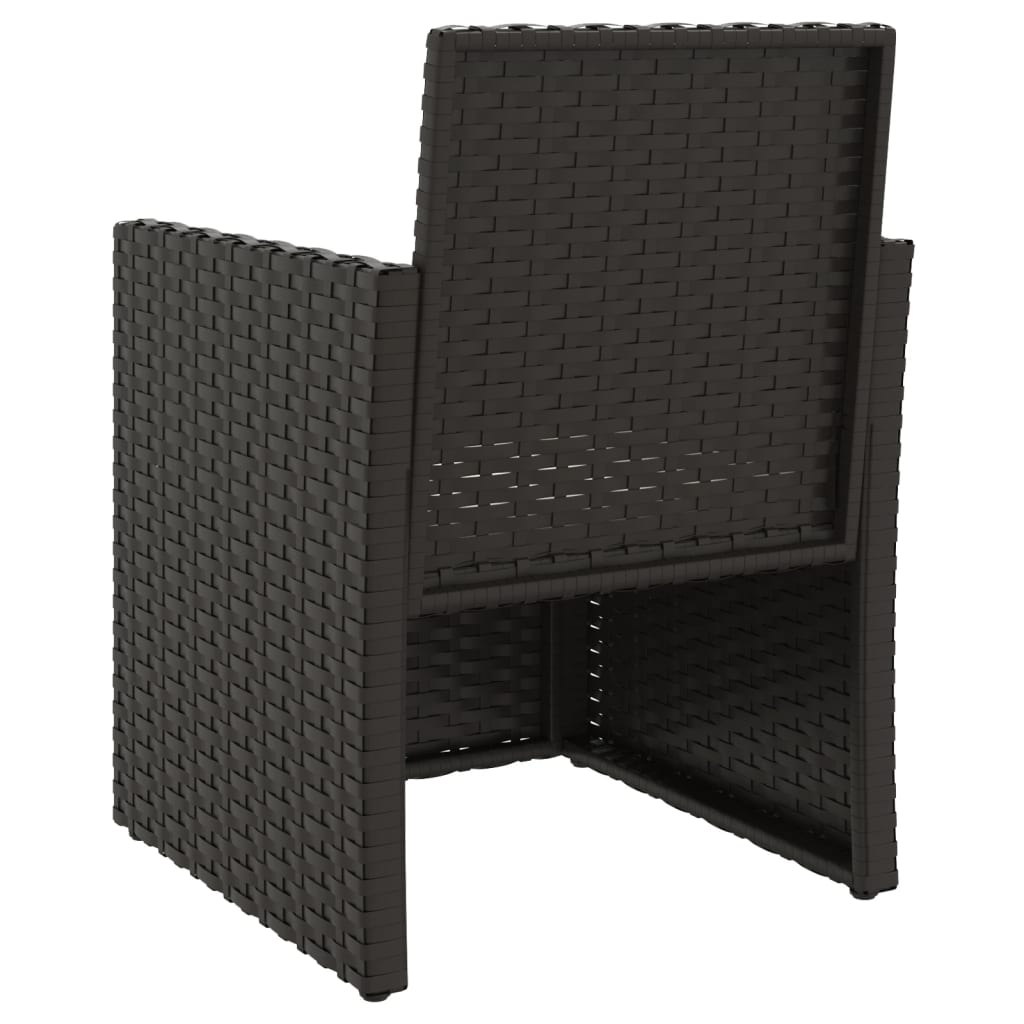 3-delige Loungeset met kussens poly rattan