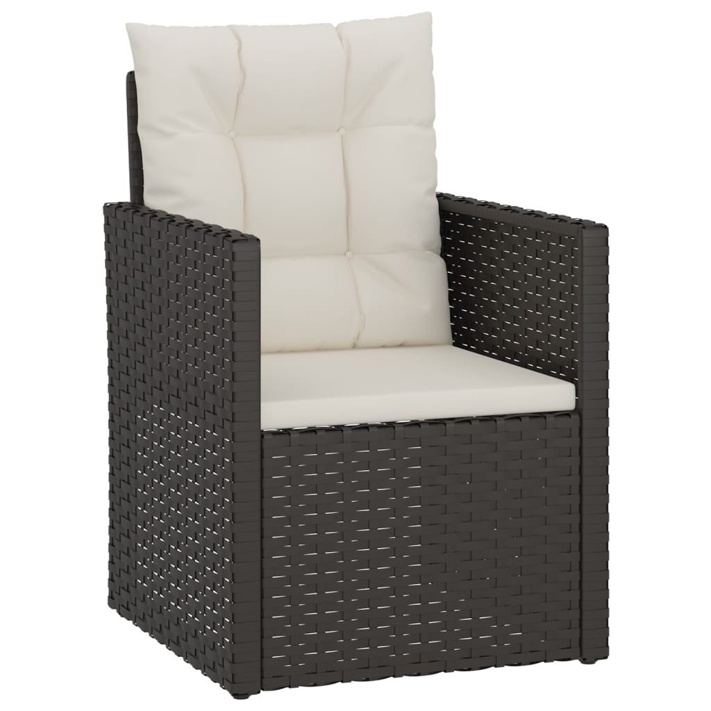 3-delige Loungeset met kussens poly rattan