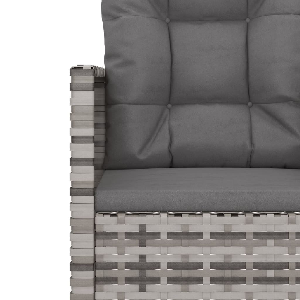 3-delige Loungeset met kussens poly rattan