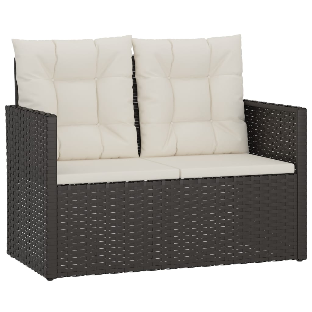 4-delige Loungeset met kussens poly rattan