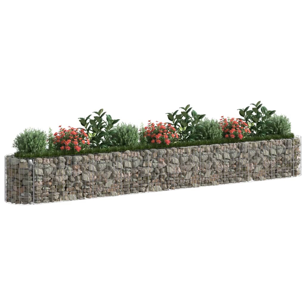 Gabion plantenbak verhoogd 500x100x100 cm gegalvaniseerd ijzer