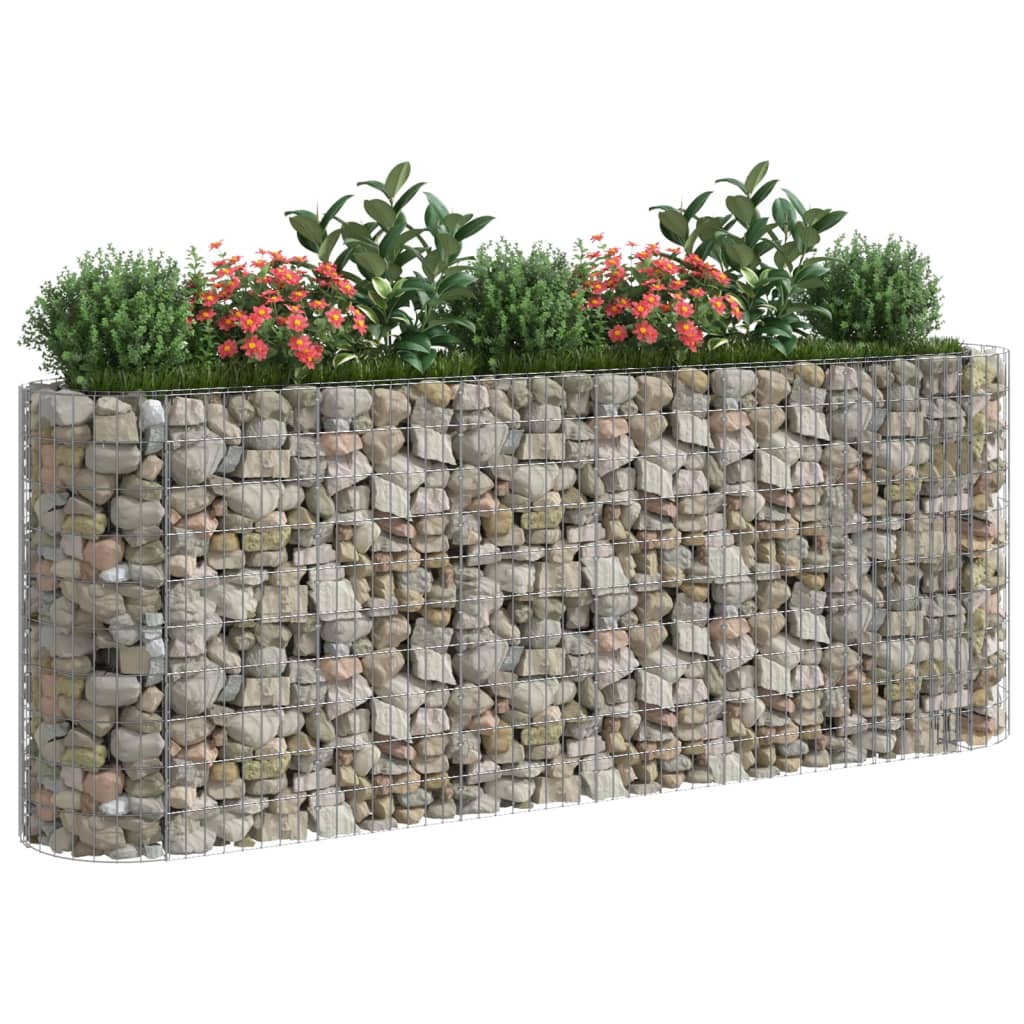 Gabion plantenbak verhoogd 500x100x100 cm gegalvaniseerd ijzer