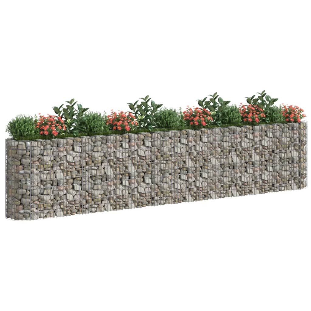 Gabion plantenbak verhoogd 500x100x100 cm gegalvaniseerd ijzer