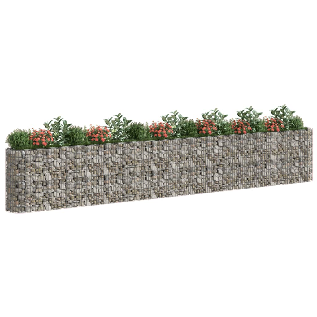 Gabion plantenbak verhoogd 500x100x100 cm gegalvaniseerd ijzer