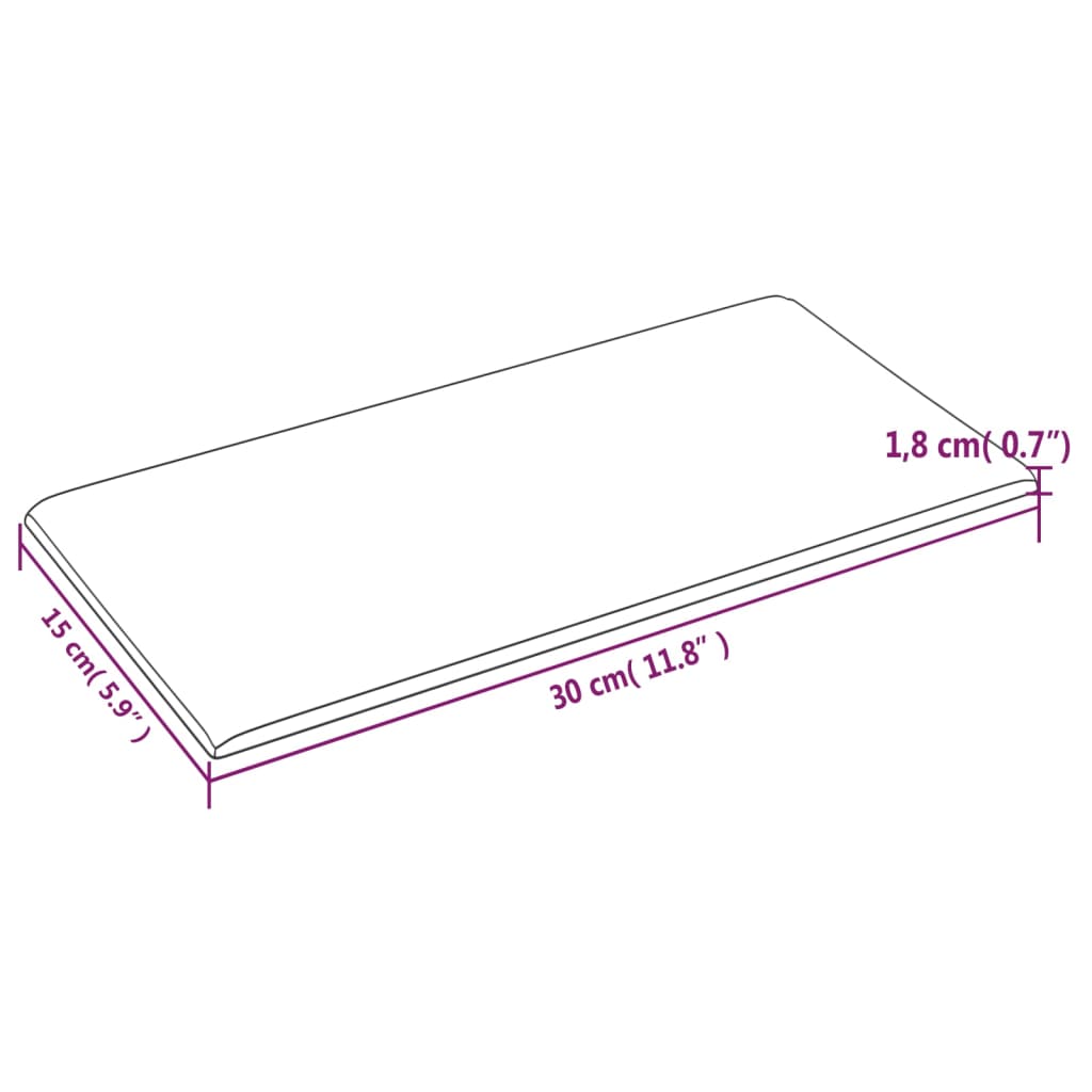 Wandpanelen 12 st 1,08 m² 60x15 cm fluweel