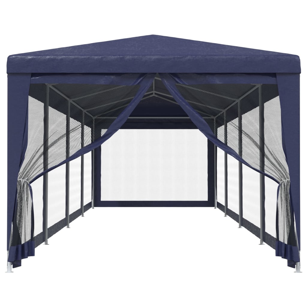 Partytent met 10 mesh zijwanden 3x12 m HDPE antracietkleurig