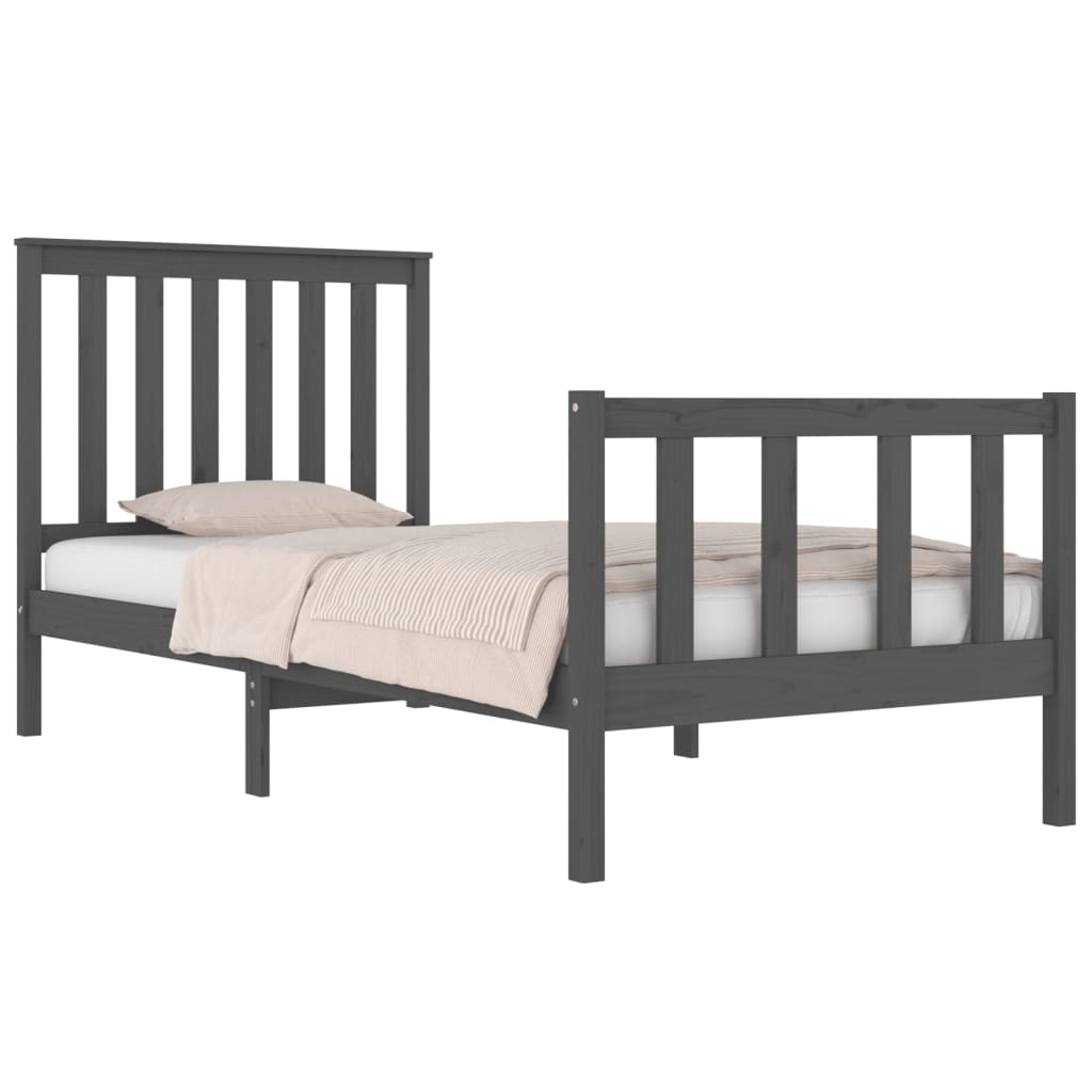 Bedframe met hoofdbord grenenhout 120x200 cm