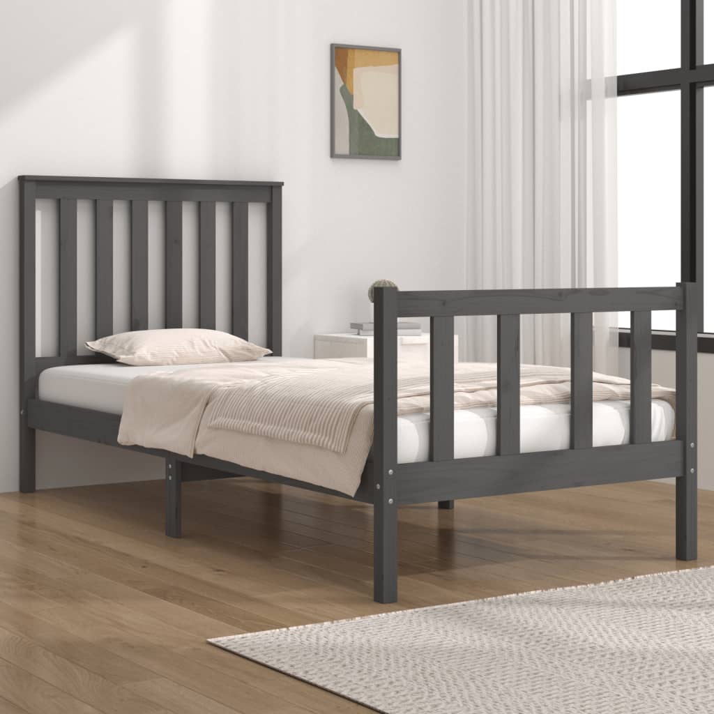 Bedframe met hoofdbord grenenhout 120x200 cm