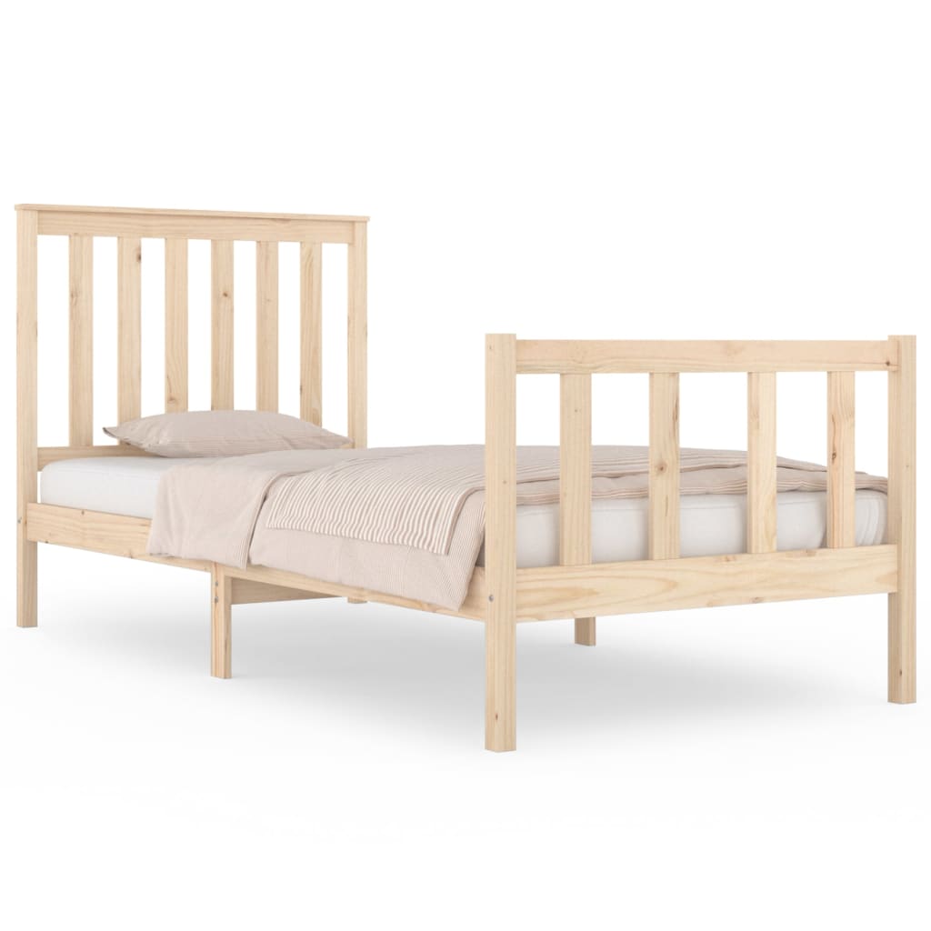 Bedframe met hoofdbord grenenhout 120x200 cm